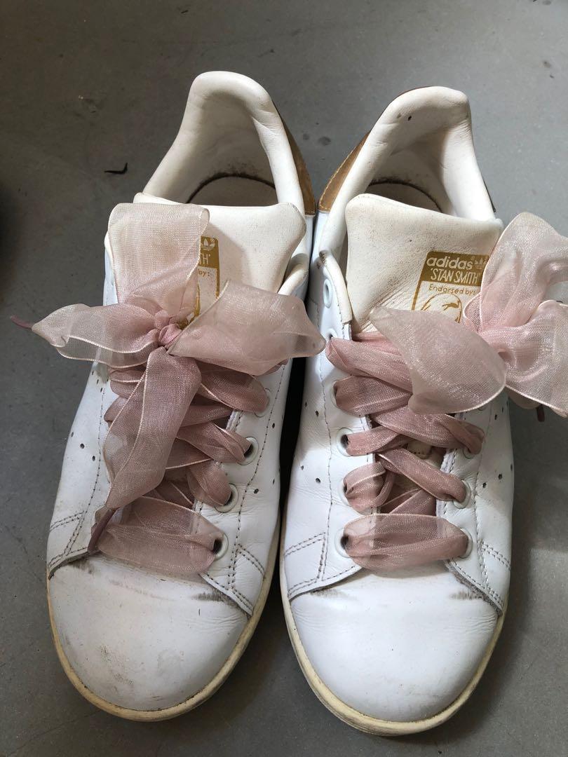 Adidas Stan Smith with ribbon shoelace 