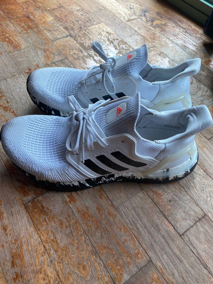 Adidas Ultraboost 20 trainers in white black u0026 signal coral, Women's  Fashion, Footwear, Sneakers on Carousell