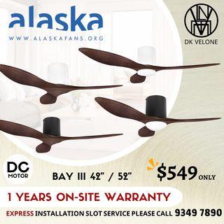 ALASKA BAY III Handcraft wood blades Ceiling fan 20W Samsung LED with dimmable function !! lowest installation fee