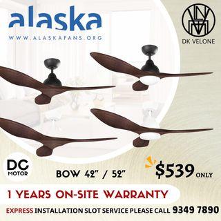 ALASKA BOW III handcraft wood ceiling fan 20W Samsung LED dimmable function!! lowest installation fee