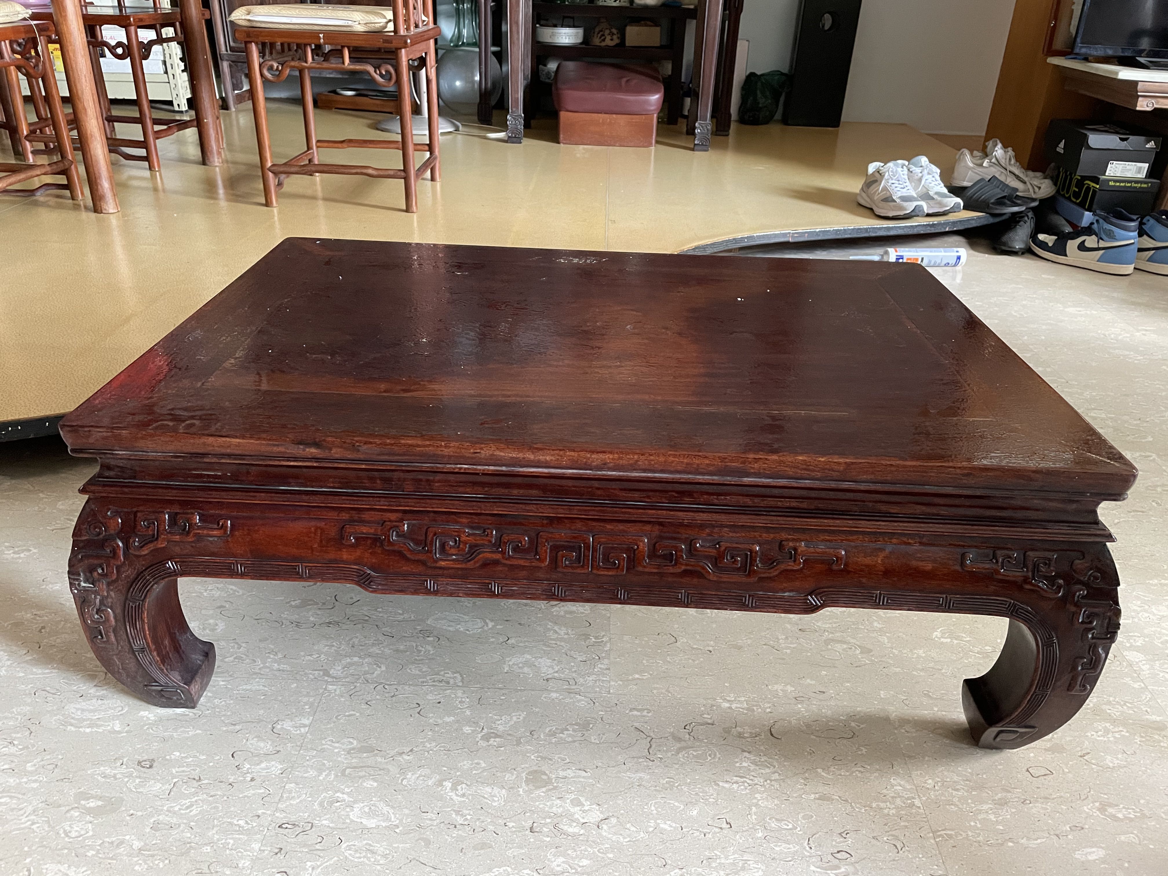 Antique Wood Coffee Table, Furniture & Home Living, Furniture, Tables & Sets on Carousell