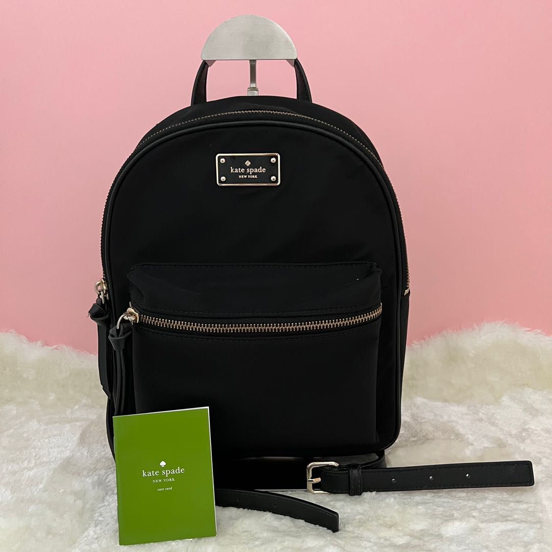 Authentic Kate Spade Wilson Road Small Bradley Nylon Backpack in Black,  Women's Fashion, Bags & Wallets, Backpacks on Carousell