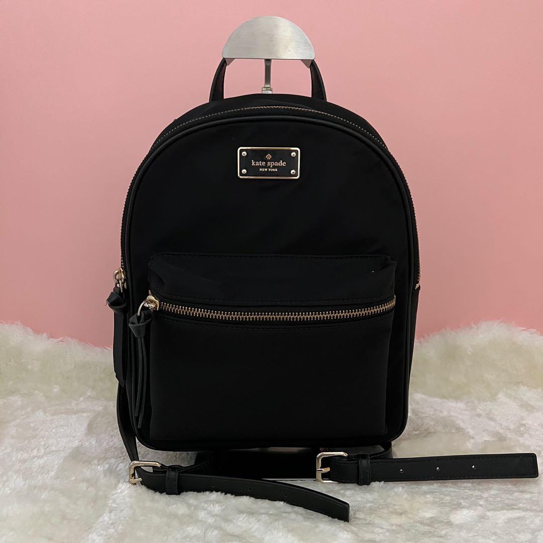 Authentic Kate Spade Wilson Road Small Bradley Nylon Backpack in Black