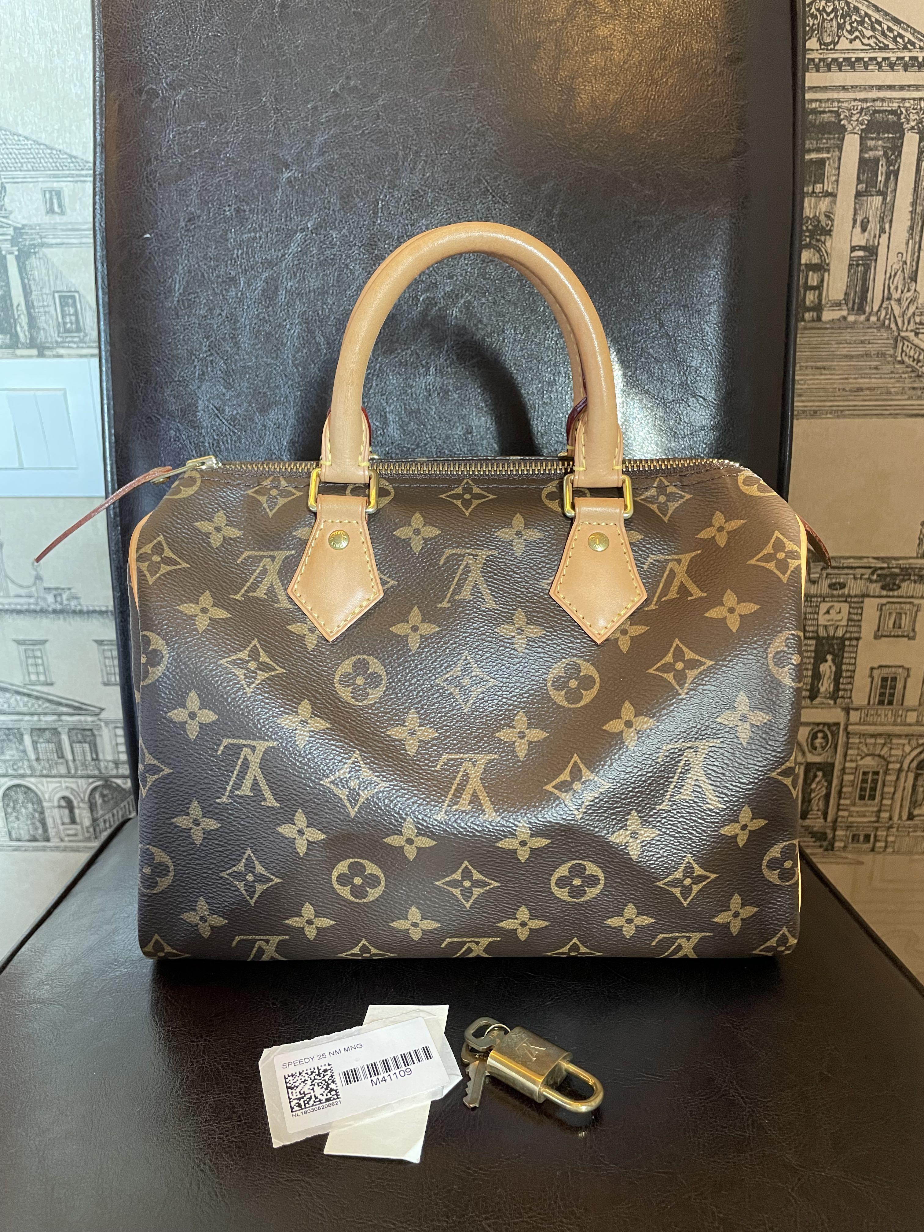 Authentic Louis Vuitton Monogram Canvas Speedy 25 Handbag