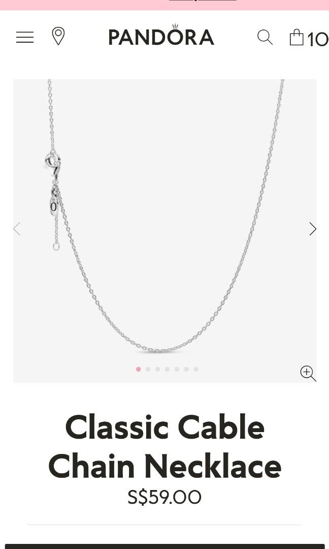 Pandora classic chain 2025 necklace