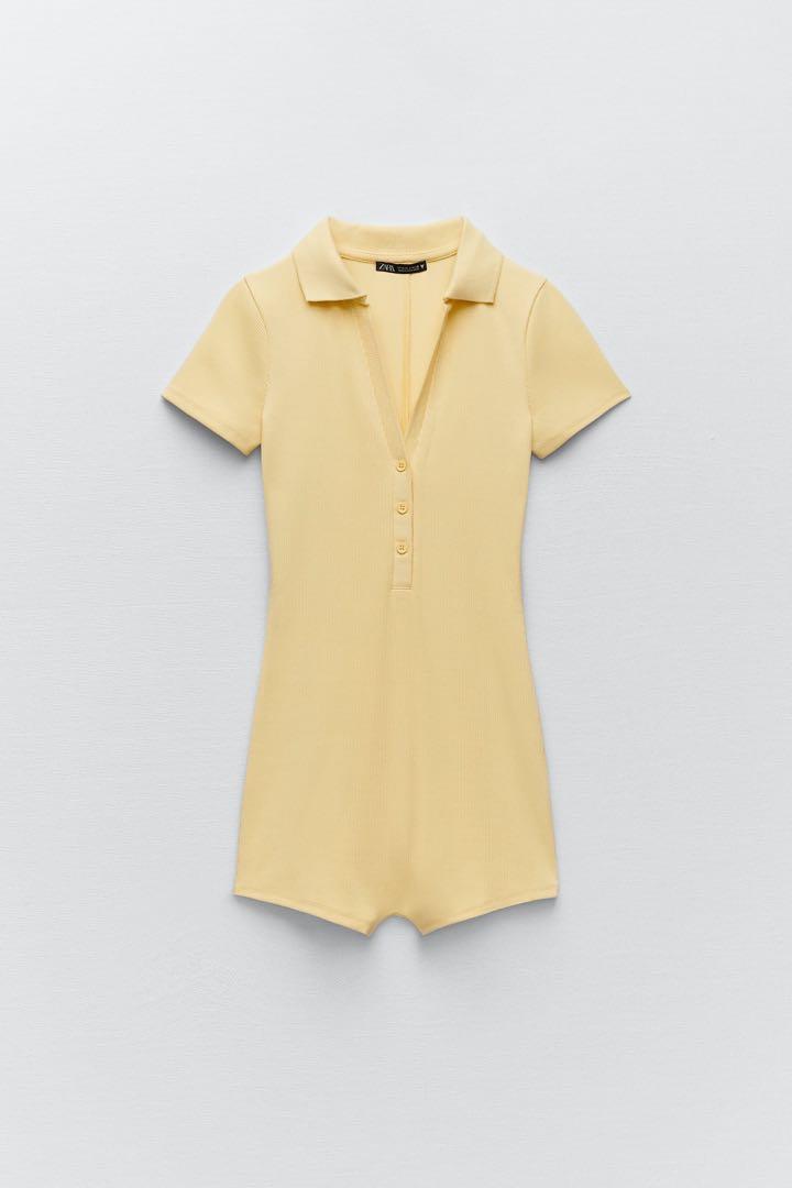 SALE TODAY AUTH ZARA YELLOW PLAYSUIT Women s Fashion Dresses