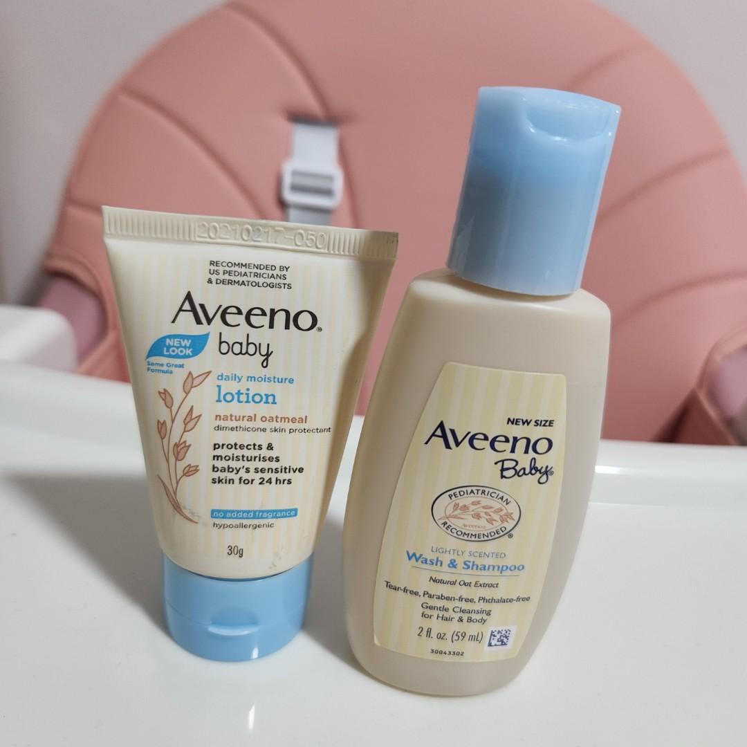Aveeno Baby Daily Moisture Lotion 30g Wash Shampoo 59ml