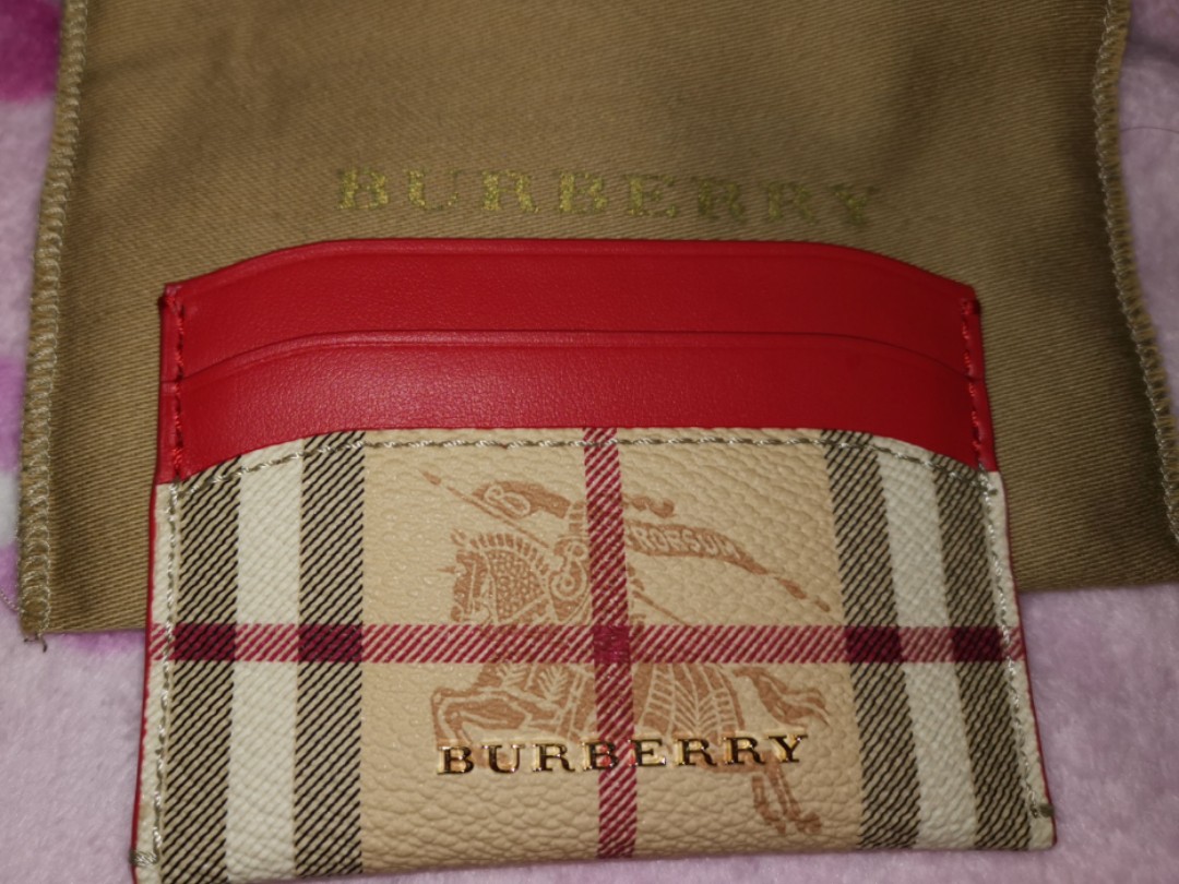 Burberry card holder red sales