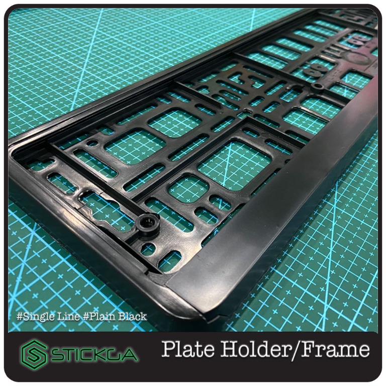 Car Plate Holder / Car Plate Frame (Plain Black), Car Accessories, Car