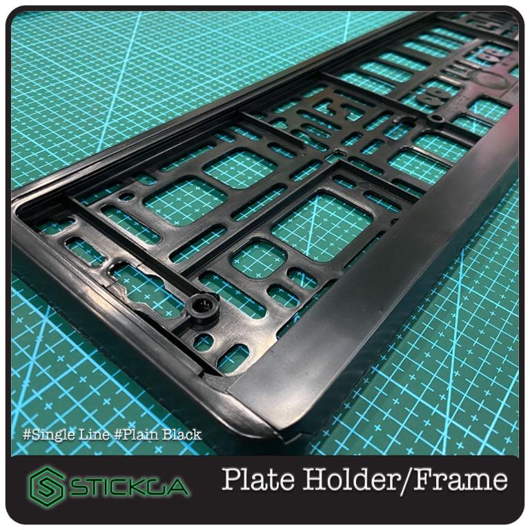 Car Plate Holder / Car Plate Frame (Plain Black), Car Accessories, Car