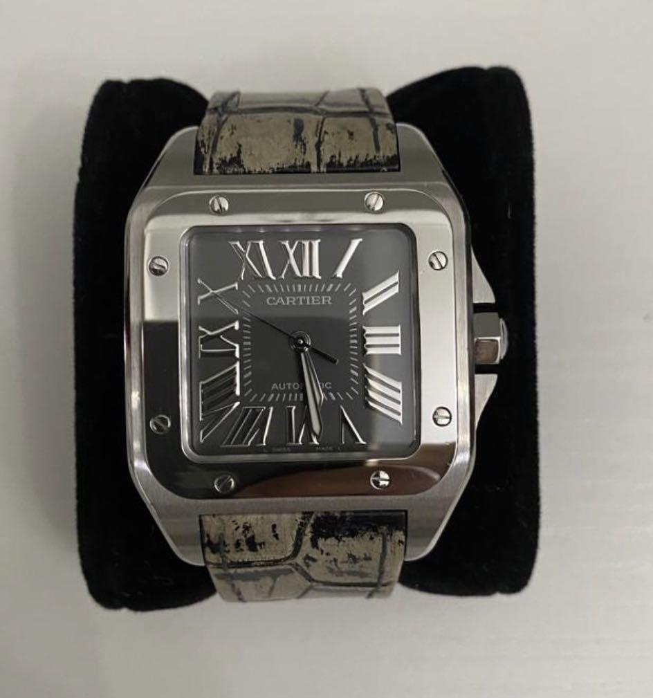 Cartier santos 100 Large, Luxury, Watches on Carousell