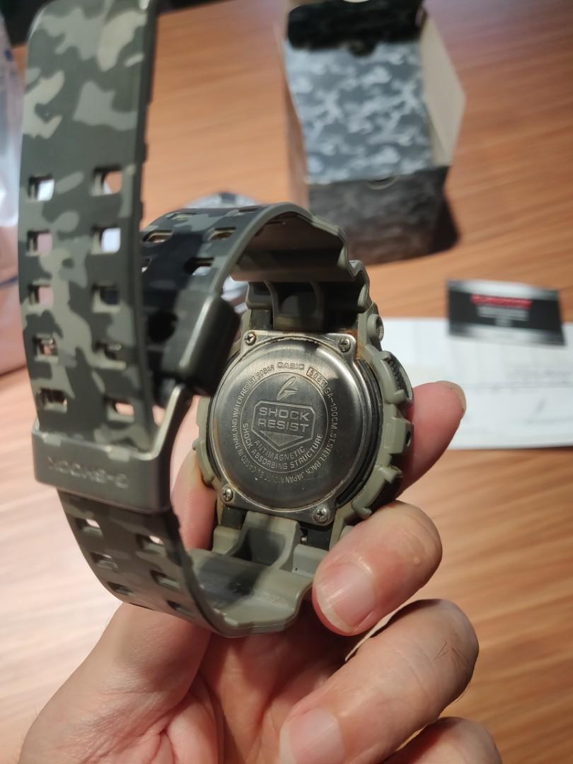 Casio G Shock GA 100 Grey Camo