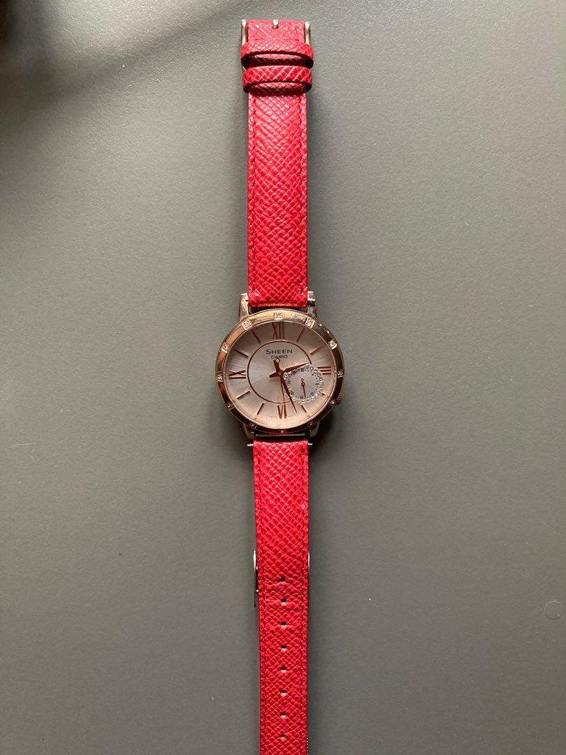 Casio sheen rose gold watch price sale