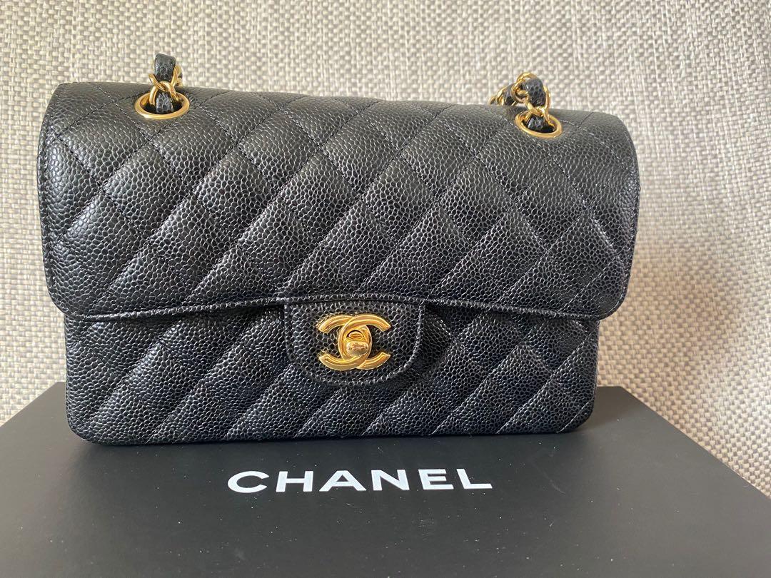 Chanel small classic double flap, Caviar with GHW, Luxury, Bags & Wallets  on Carousell