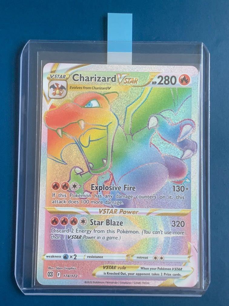 pokemon cards rainbow rare charizard Amazon.com: Charizard VSTAR - 174/172 - Secret Rare main image 0