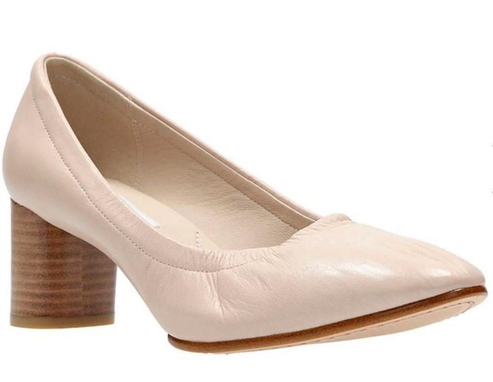 CLARKS pink block heel Grace Isabella Women s Fashion Footwear