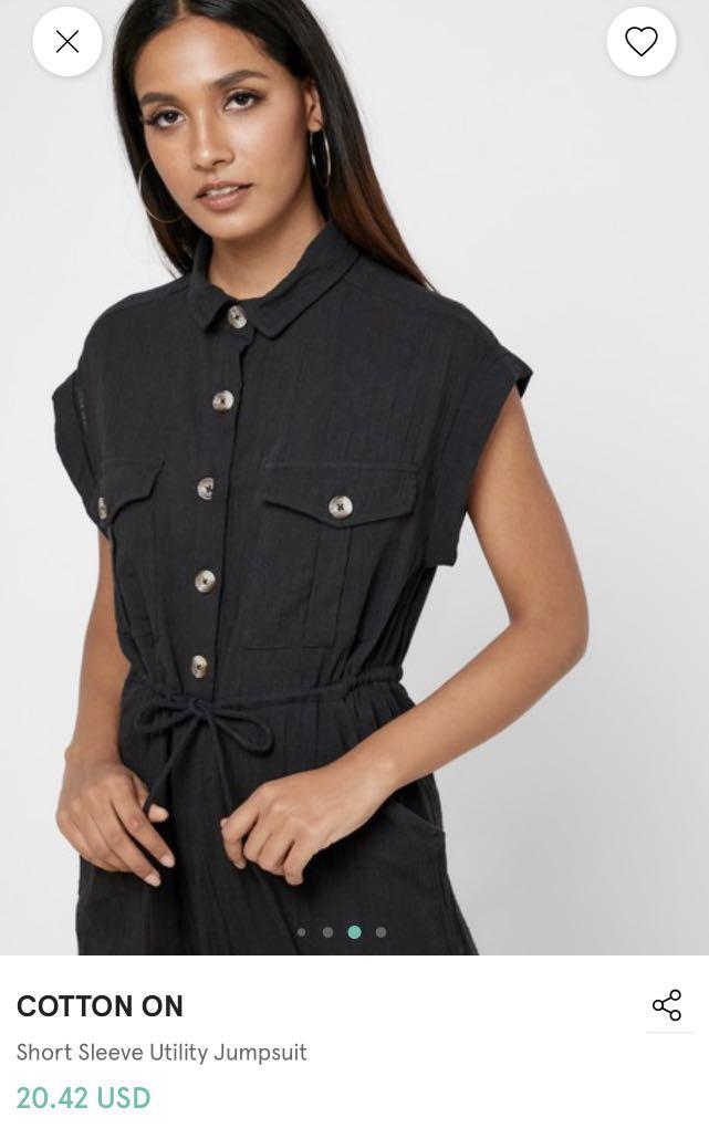 SHORT SLEEVE UTILITY JUMPSUIT