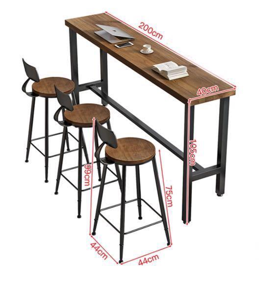Customise High Bar Dining Table Balcony Bistro Cafe Restaurant Bar