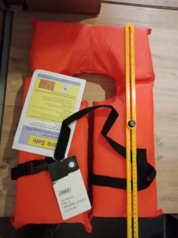 DBX Life Vest Type II Universal Adult Orange Overhead Life Jacket Adjustable on Carousell