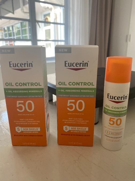 Eucerin SPF50 Sunscreen protection Oil Control 75ml, Beauty & Personal  Care, Face, Face Care on Carousell