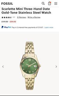 Fossil Scarlette Mini Gold Tone Watch