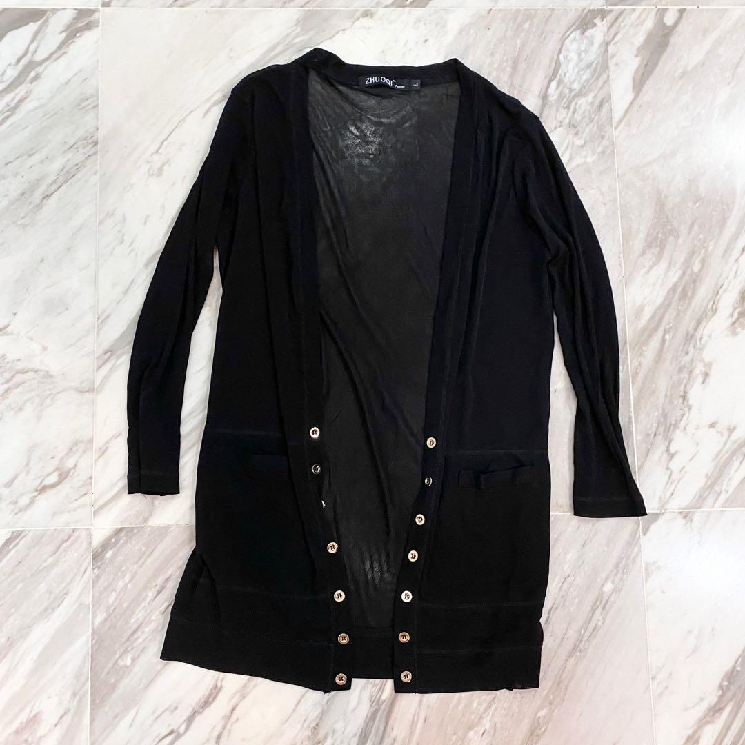Chiffon black outlet cardigan