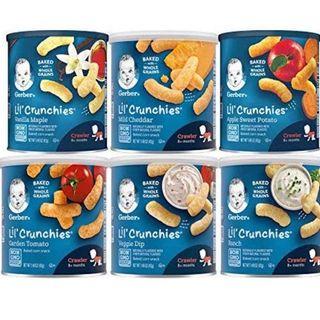 Gerber, Lil' Crunchies, 8+ Months, Veggie Dip, Ranch, Garden Tomato, Apple 1.48 oz