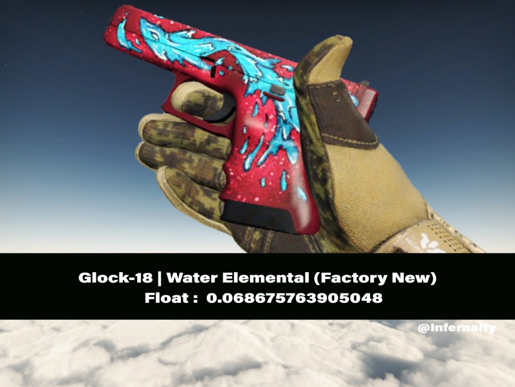 Glock18 Water Elemental FN CSGO SKINS KNIVES, Video Gaming, Gaming