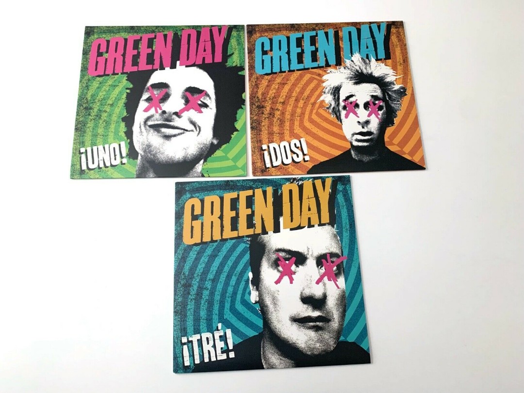 Green Day Uno! Dos! Tre! Vinyl LP Record, Hobbies & Toys, Music & Media ...