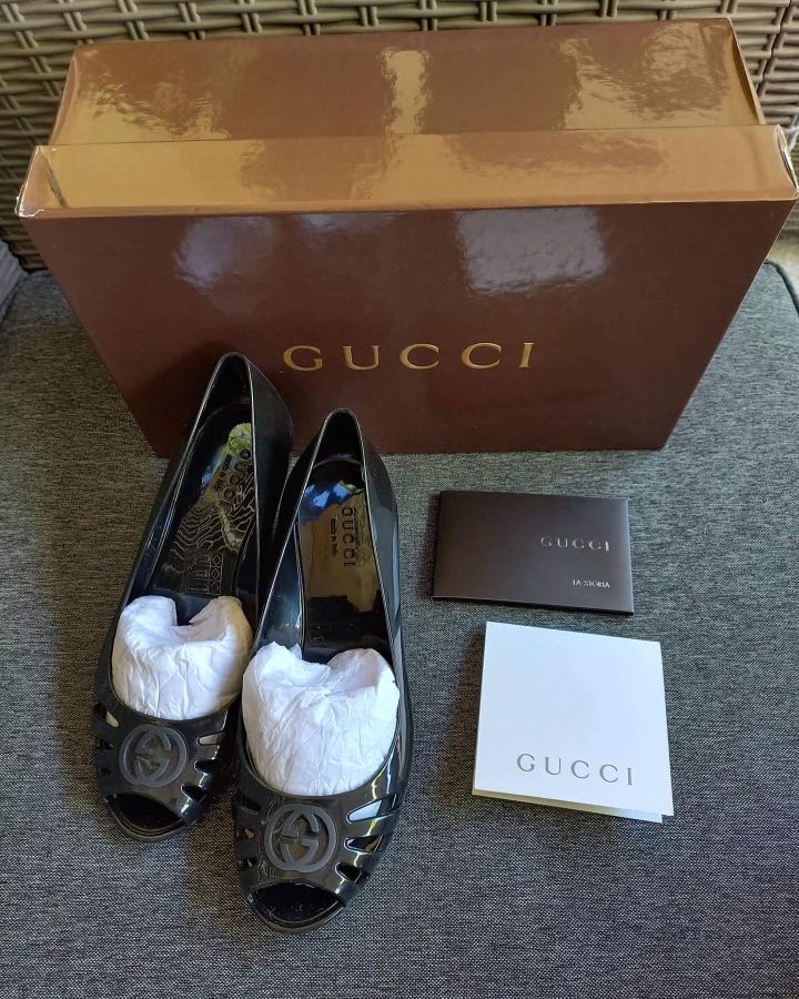 Gucci jelly wedge authentic, Luxury, Sneakers & Footwear on Carousell