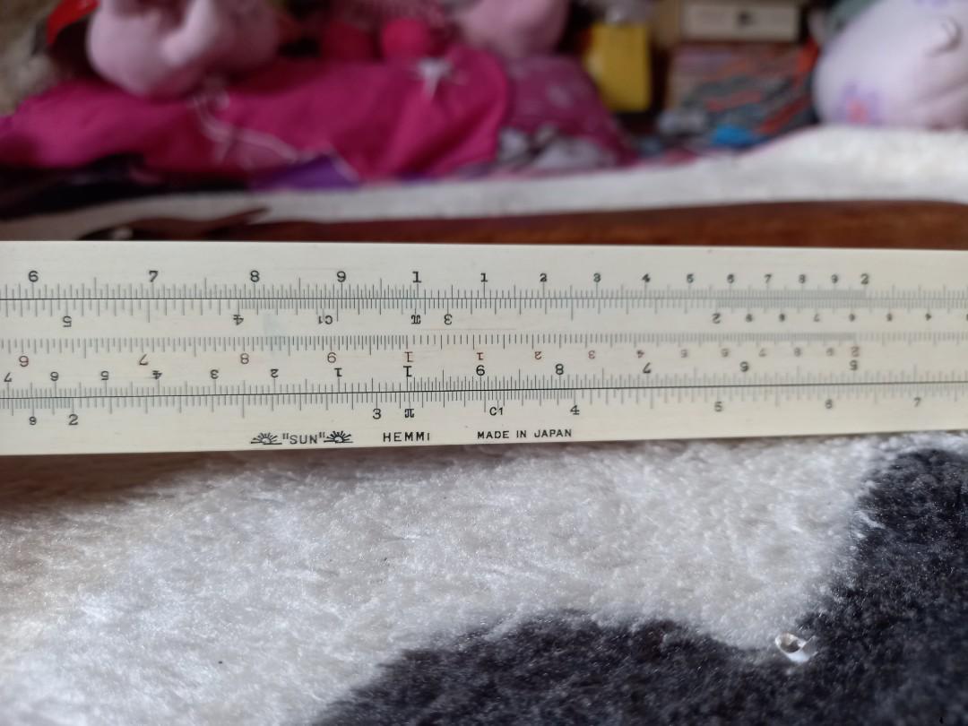 Hemmi Sun Japan Bamboo Slide Ruler, Hobbies & Toys, Stationary & Craft ...