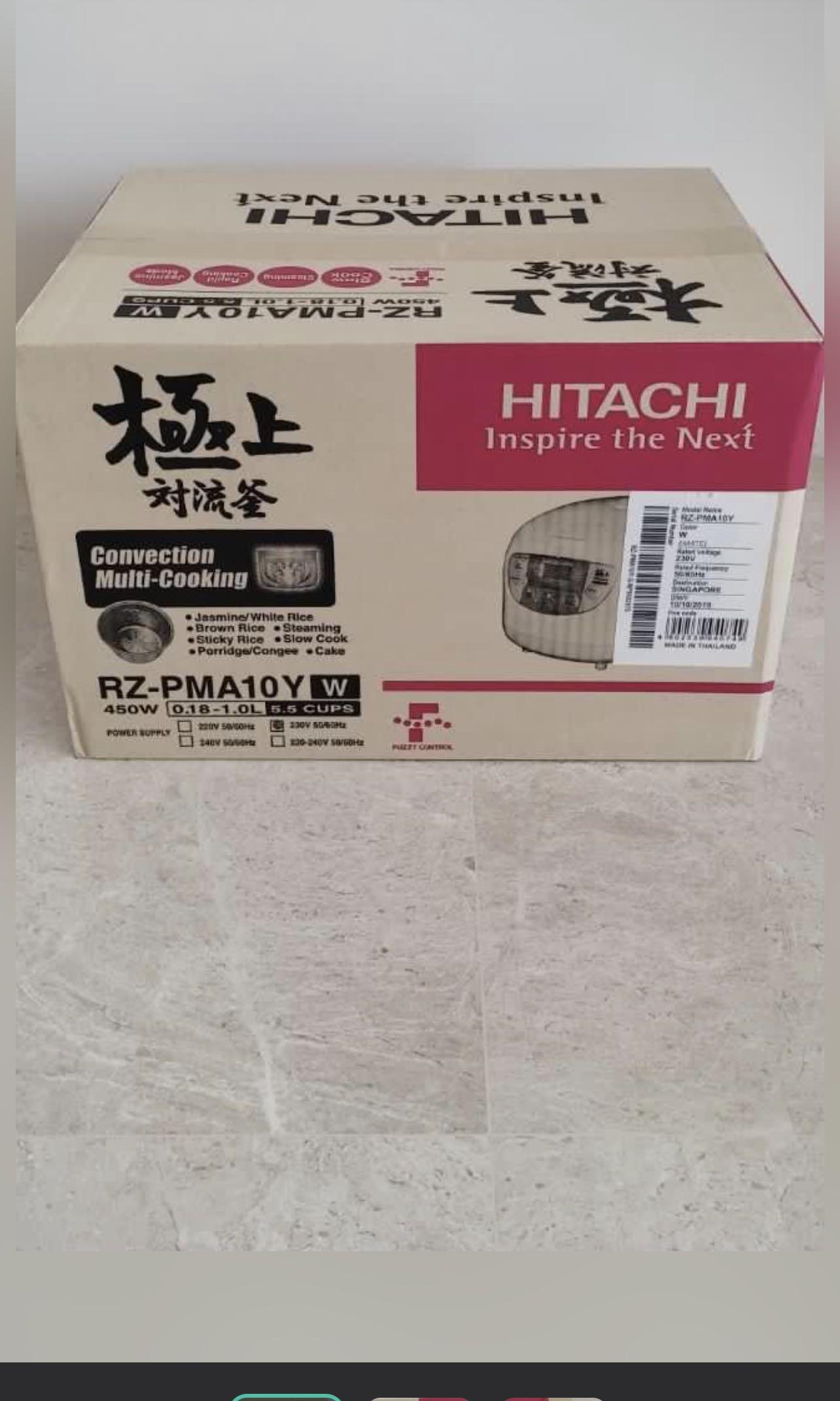 Hitachi Rice Cooker PMA10Y, TV & Home Appliances, Kitchen Appliances