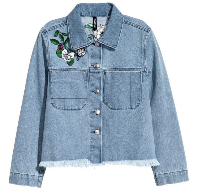 H\u0026M Coachella Embroidered Denim Jacket 