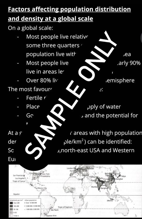 ACS(I) IB SL Geography Notes, Everything Else on Carousell