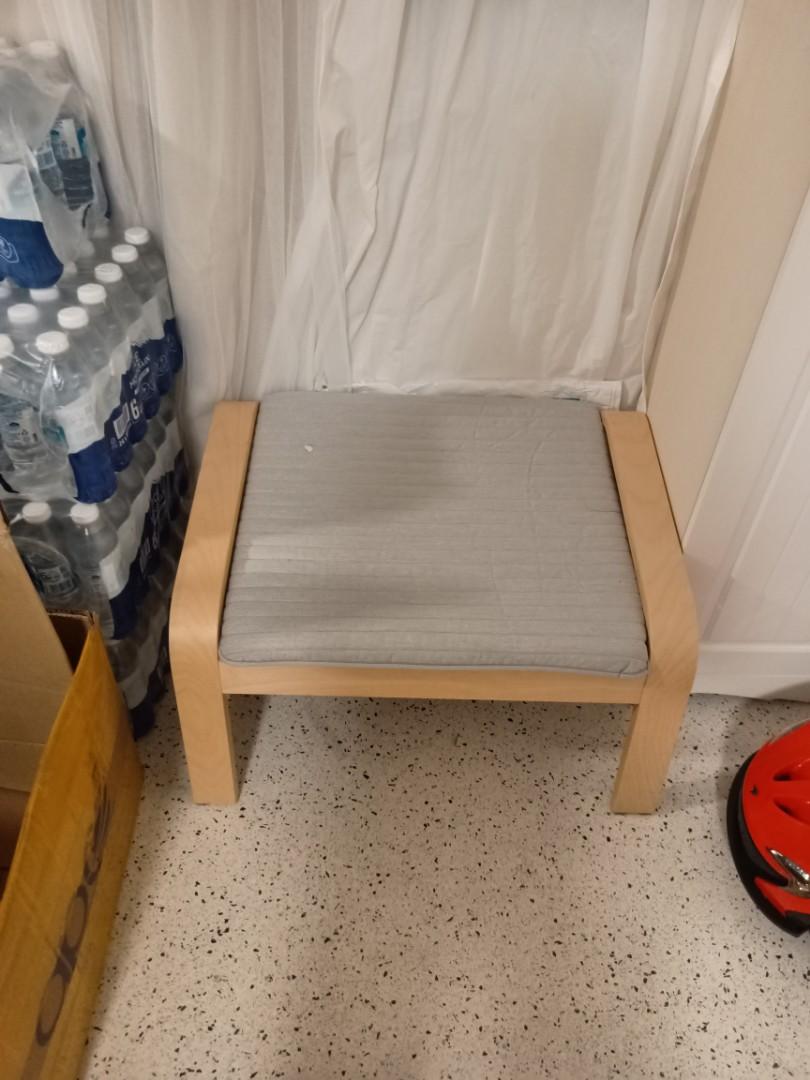 Ikea foot stool frame and cushion, Furniture & Home Living, Furniture