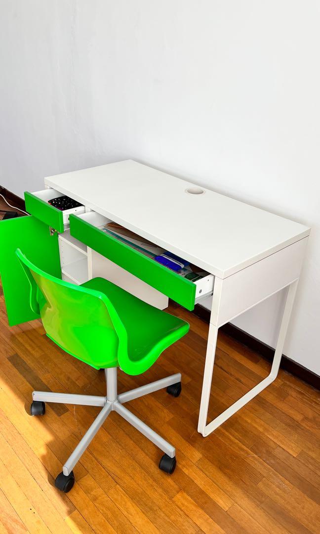 Ikea MICKE desk 105 x 50 cm chair Furniture Home Living