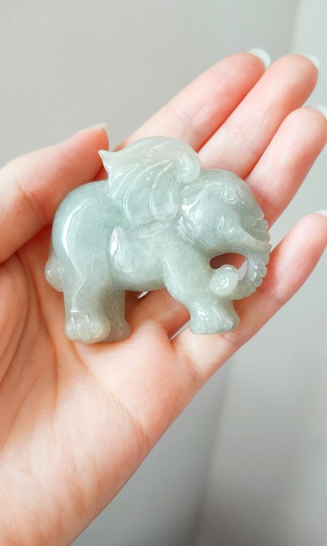 Jadeite jade Elephant 翡翠玉大象, Women's Fashion, Jewelry