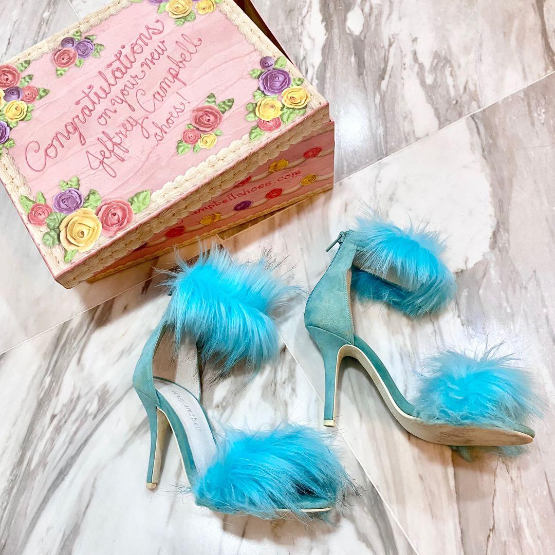 Jeffrey Campbell Blue Fur Heels