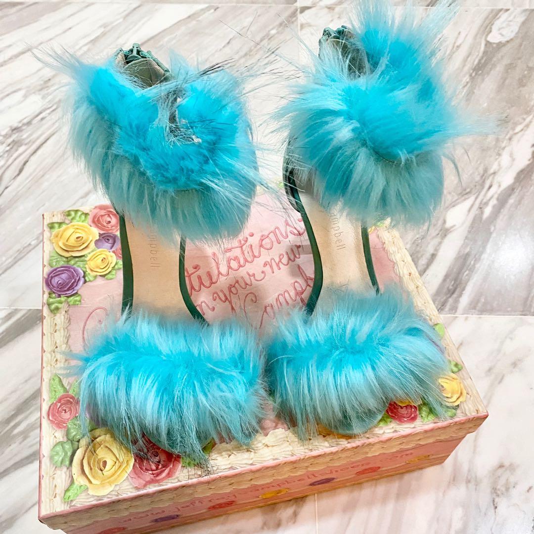 Jeffrey Campbell Blue Fur Heels