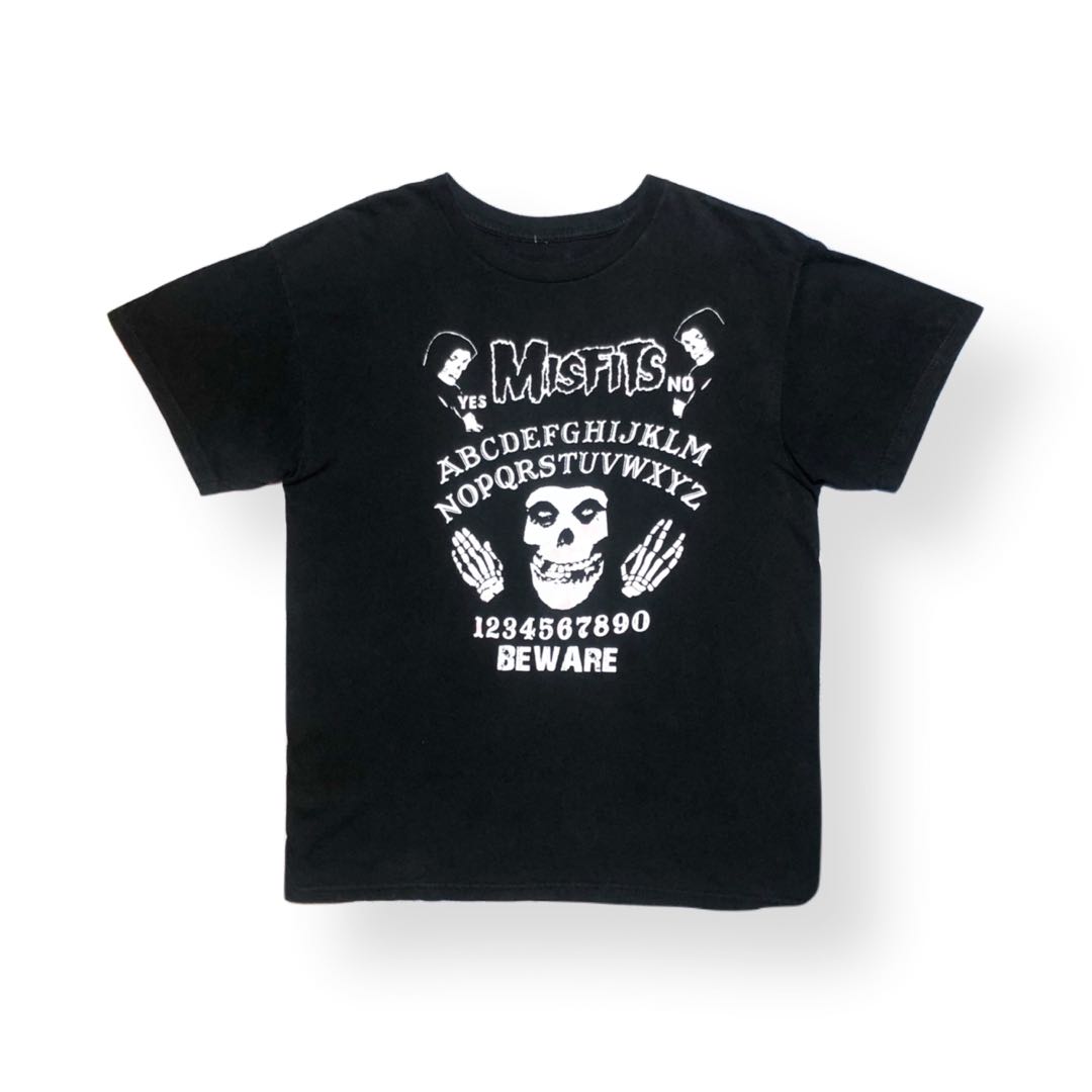 Kaos Band Vintage Misfits, Fesyen Pria 