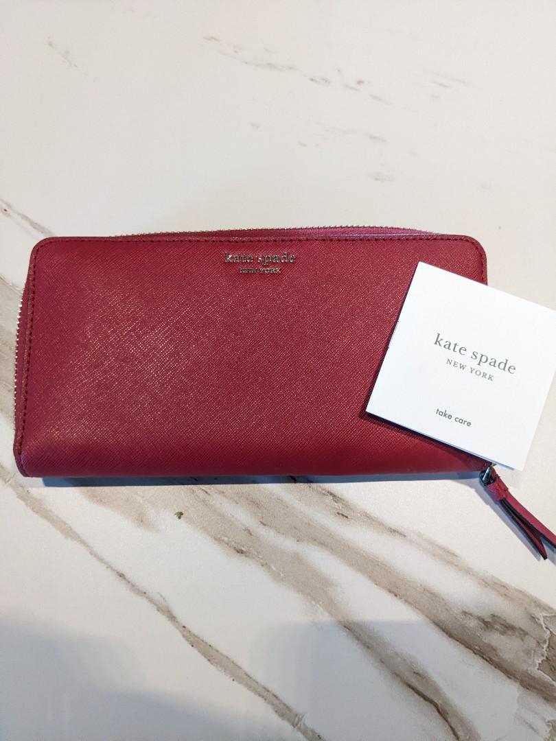 Kate Spade Large Continental Wallet Cameron Rosso Women s Fashion Bags Wallets Wallets Card Holders on Carousell
