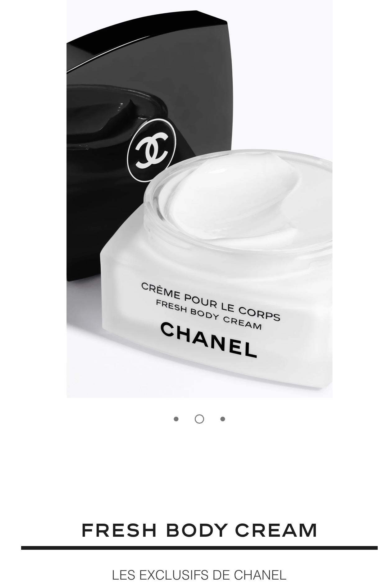 LES EXCLUSIFS DE CHANEL - Fresh Body Cream, Beauty & Personal Care, Bath &  Body, Body Care on Carousell