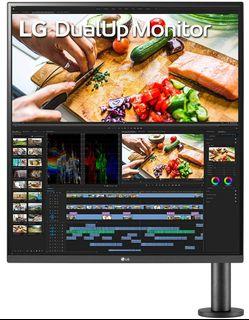 LG 28MQ780-B 28" 28MQ780 28 Inch SDQHD (2560 x 2880) Nano IPS DualUp Monitor with Ergo Stand, DCI-P3 98% (Typ.) with HDR10, USB Type-C (90W PD) - Black