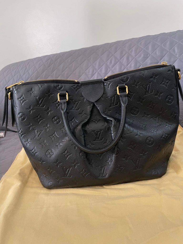 LOUIS VUITTON Black Monogram Empreinte Mazarine MM Bag