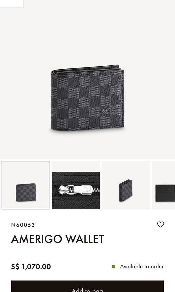 Louis Vuitton - AMERIGO WALLET, Luxury, Bags & Wallets on Carousell