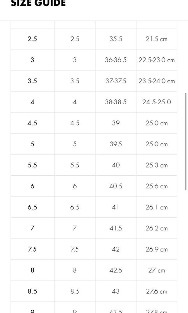 Lv Shoe Size Guide