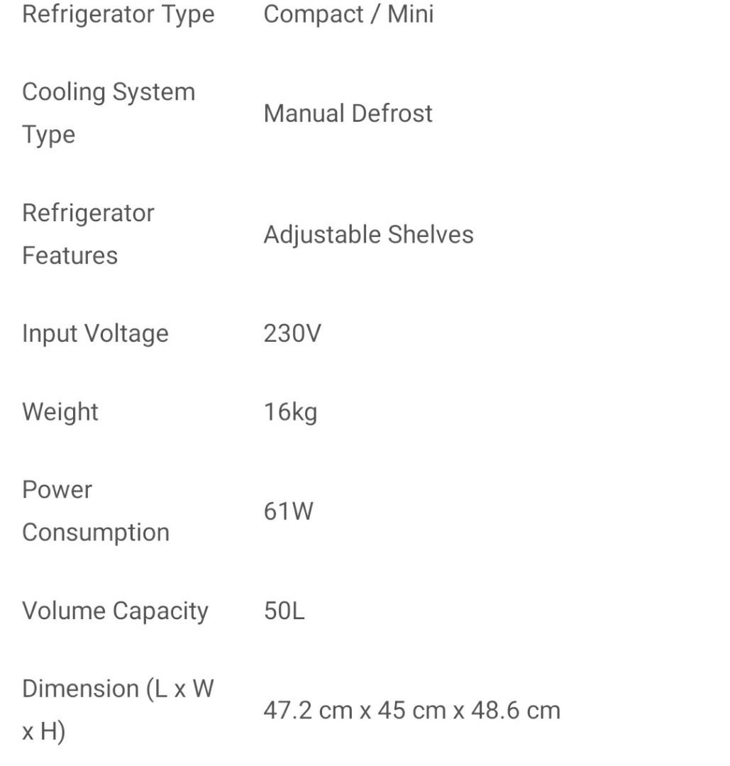 Magic Chef Bar Refrigerator 1.8cu.ft., TV & Home Appliances, Kitchen