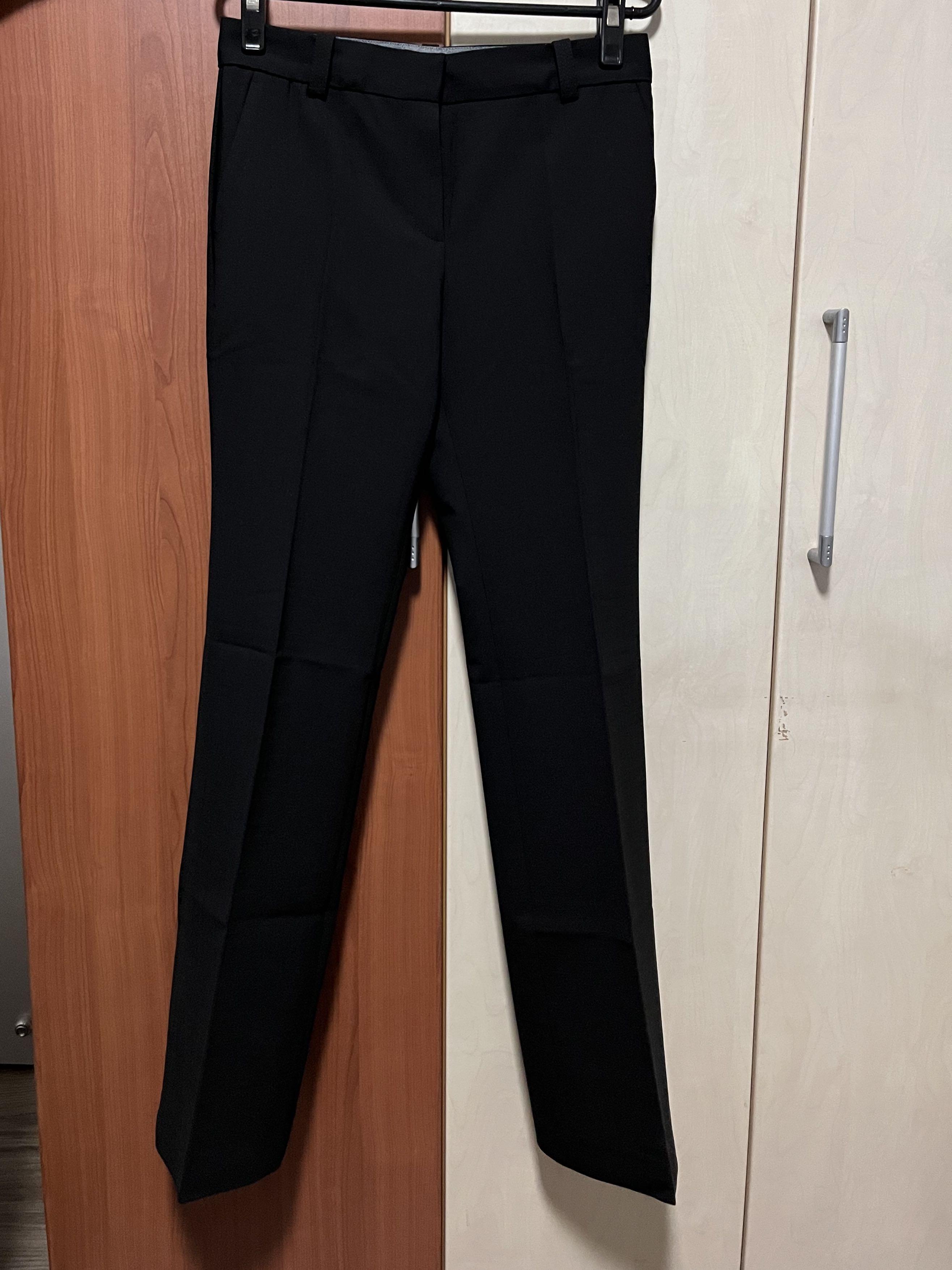 MASSIMO DUTTI Wide-Leg Trousers With Darts in Black | Lyst