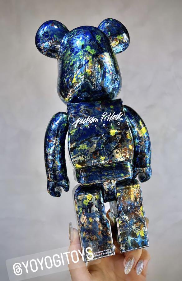 MEEICOM 現貨BE@RBRICK Jackson Pollock Studio CHROME Ver.100