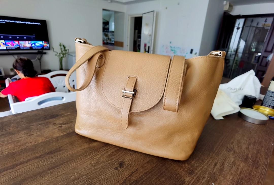 Leather tote Meli Melo Beige in Leather - 25653064